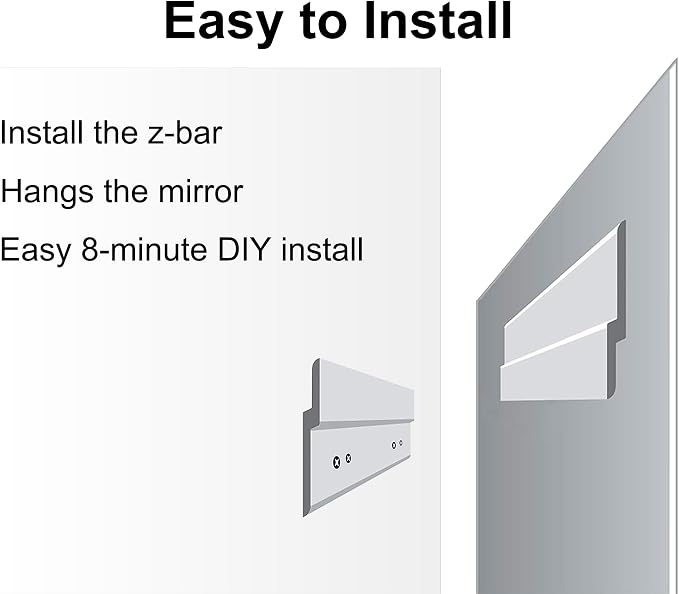 Bathroom Mirror for Over Sink 36x24 Inch Frameless Wall Mirror Beveled Edge - Image 6