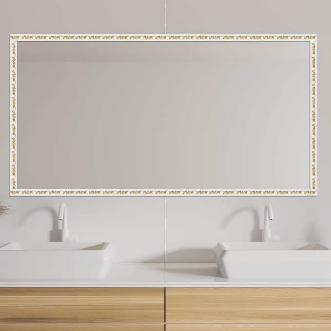 White Gold Peel and Stick Crown Molding Trim, 13.1 ft X 1.8" - Image 8