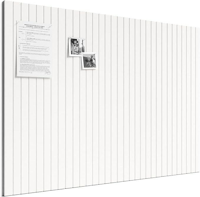 Bumusty 48"x 36" Large Felt Bulletin Board Tiles, Milky White | 12-Pack Cork Board Alternative, Wall Decor, 30 Pushpins, 60 Adhesive Tabs, Vision Board, Office, Classroom, Home, Dorm by BUMUSTY