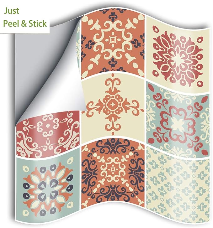 Alwayspon 25 Pcs Self-Adhesive Tile Transfer for Home Decor, Peel and Stick Tile Decal, Water-Proof Backsplash Wall Tile Sticker for Kitchen Bathroom, 6x6inch - Image 6