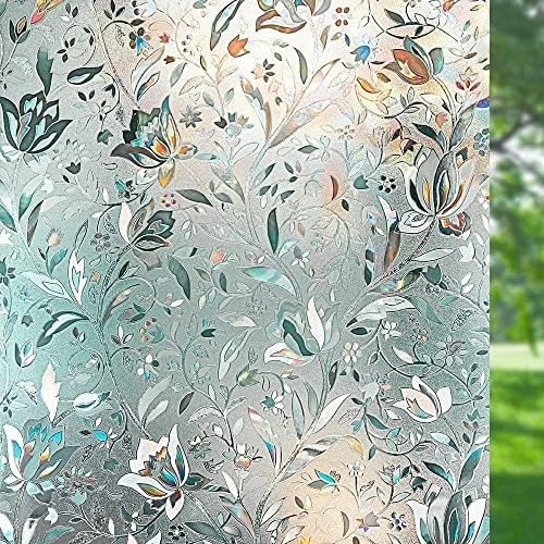 Window Privacy Film for Glass, Tulip Removable Static Film, 35.4x78.7 Inch - Image 2