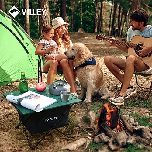 VILLEY Portable Camping Side Table, Ultralight Aluminum Folding Beach Table - Image 2