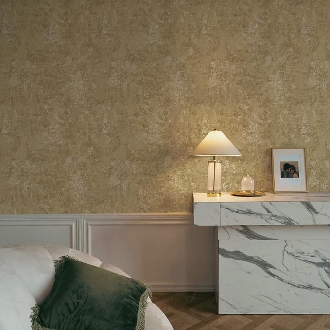 Tempaper Metallic Gold Distressed Gold Leaf Removable Peel and Stick Wallpaper, 20.5 in X 16.5 ft, Made in the USA - Image 7
