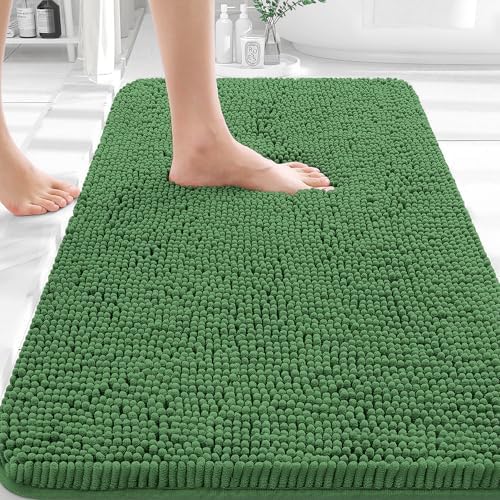 OLANLY Bathroom Rugs 35x24, Extra Soft Absorbent Chenille Bath Rugs by OLANLY