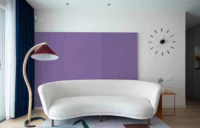 Dimoon 236''x17.7'' Purple Peel and Stick Wallpaper Contact Paper Modern Self Adhesive Wall Paper Removable Renter Friendly Textured Solid Color Shelf Cabinet Vinyl Roll (236''x17.7'',Dark Purple) - Image 3