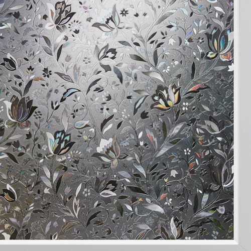 Kromapolis Window Privacy Film, Stained Glass, Grayish Black 29.5″ x 78.7″ by Kromapolis