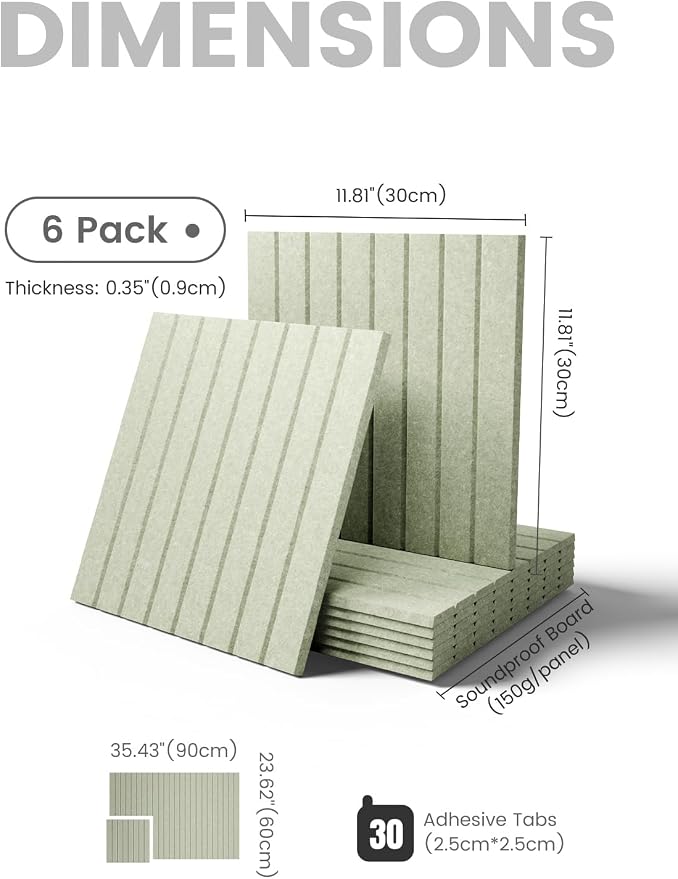 Fluxynara 36" x 24" Large Felt Bulletin Board, Sage | 6 Pack Cork Board Alternative with 30 Safe Adhesive Tabs, Pin Boards for Wall Decor, Home, Office, Classroom,Dorm - Image 2