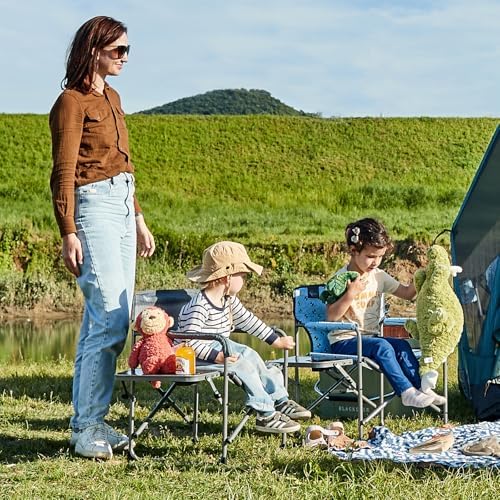 Busy Bee Oversized Kids Camping Chair with Cup Holder, High Back Toddler Chair Kids Folding Chair, Perfect for Beach & Outdoor, Supports 150 Lbs. - Image 2