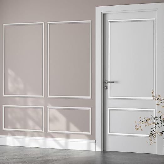 Pangda 3set Peel and Stick Wall Molding Kit 3D Premade, 39x63in | Accent Wall Moulding Kit, Wainscoting Panel, for Interior Decor, Ready to Assemble, Peel and Stick, Wainscoting Accent Panel - Image 4