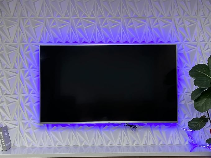 STICKGOO 50 Pack 3D Wall Panels for Interior Wall Decor 12''x12'' PVC | White Diamond Design, Waterproof Accent Wall Paneling for Bedroom, Gaming, Living Room, Office, TV Background Cover - Image 6