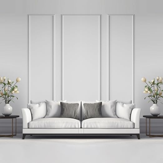 Pangda 3set Peel and Stick Wall Molding Kit 3D Premade, 24x96in+48x96in | Accent Wall Moulding Kit, Wainscoting Panel, for Interior Decor, Ready to Assemble, Peel and Stick, Wainscoting Accent Panel by Pangda