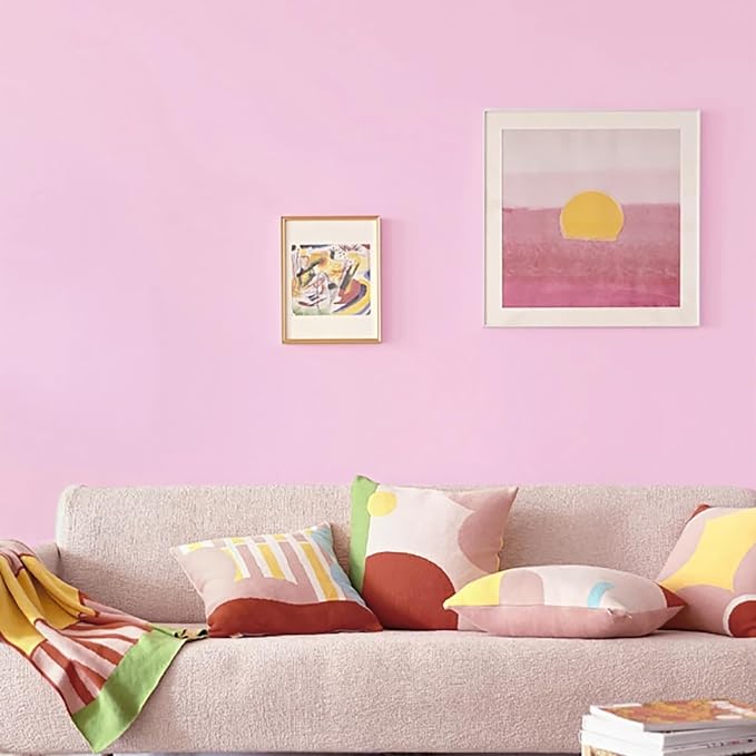 Yasinet Pink Peel and Stick Wallpaper Pink Contact Paper Light Solid Color Wallpaper Modern Removable Self Adhesive Wall Paper for Girl Bedroom Covering Cabinet Countertop Vinyl Roll 17.7" X 393.7" - Image 8