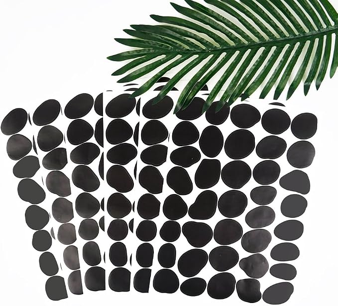 380 Pcs Removable Matte Black Irregular Abstract Shape Wall Decals Set | 10 Sheets Peel & Stick Abstract Shape Vinyl Stickers for Bedroom, Living Room & Modern Accent Wall Decor(1.3–1.8 in) - Image 3