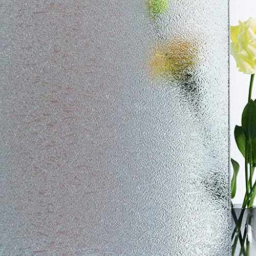 Crystal Etched Window Film Privacy Static Cling No Glue Anti UV 35x118in by Mikomer