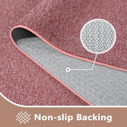 2x6 Red/White Runner Rug Non-Slip Washable Soft for Hallway Kitchen Bedroom - Image 4