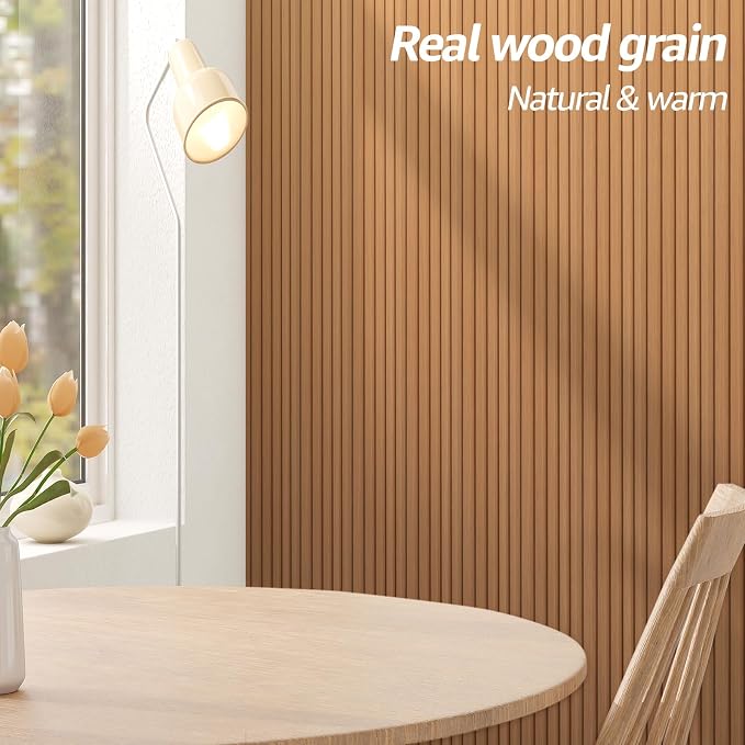 Art3d 108 x 6 Inch WPC Slat Wall Panels, 3D Wall Accents, 8-Pack, Boxwood | Real Wood Grain, Durable, Water Resistant, Wear-Resistant, No Emission, Eco-Friendly, Easy to Care, for Living Room, Bedroom - Image 5