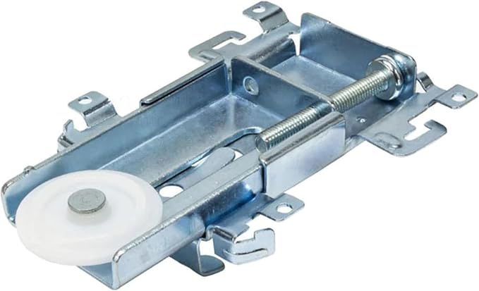 G.A.S. Hardware Steel-Framed Mirror Bottom Closet Door Roller Assembly Convex 1-7/16" Wheels | Roller Replacement for Closet Mirror Wardrobe Doors | Nylon Flat Roller Wheels (1 Pack) - Image 9