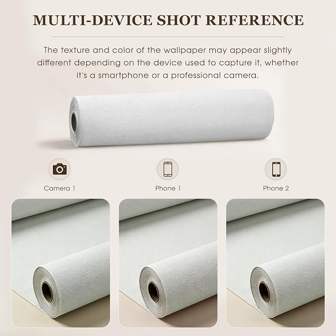 Peel and Stick White 3D PVC Wall Panels Roll, Thick Wallpaper 15.7"x118.1" | Extra Thick Wallpaper, Plaster Textured, Noise-Reducing Self-Adhesive Waterproof Renter-Friendly for Accent Walls & Ceilings - Image 2