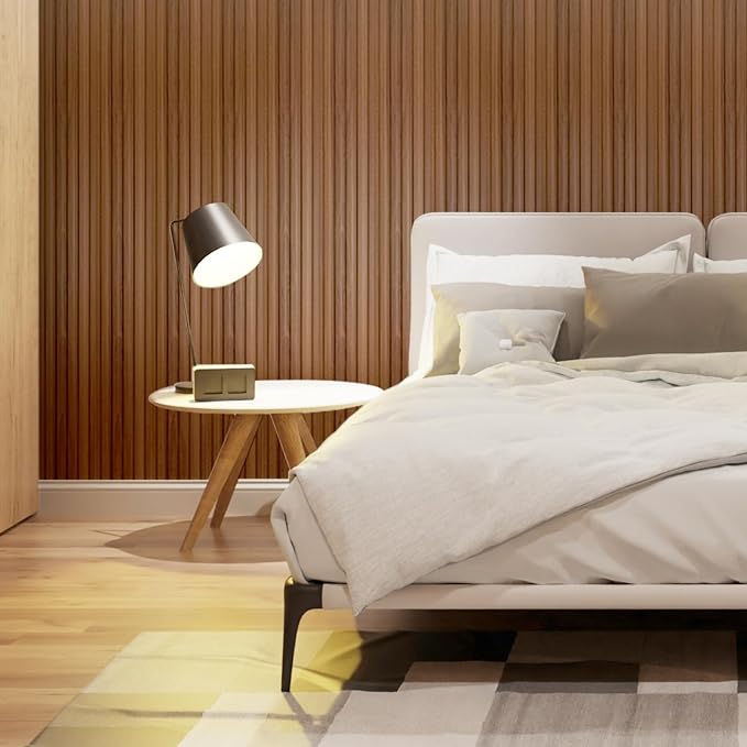 Art3d 96 x 6 Inch WPC 3D Wood Textured Slat Wall Panels, 8-Pack, Teak | Stylish Slat Design, Waterproof, Weather Resistant, Eco-Friendly, Long-Lasting, Easy to DIY, Ideal for Interior Wall, Bedroom - Image 8