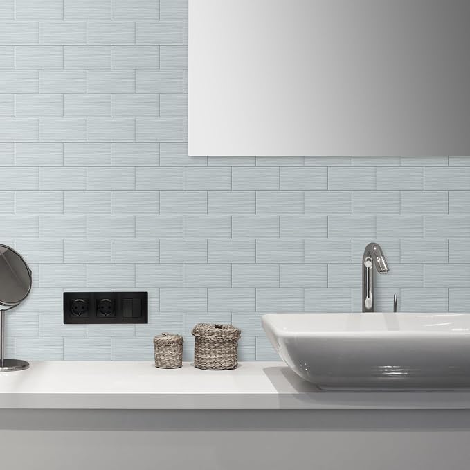 AULIGET 100-Piece Stainless Steel Subway Tile Peel and Stick Backsplash, 3" x 6" Metal Stick on Wall Tiles for Backsplash Kitchen, Bathroom, Laundry Room, Camper, Fireplace - Image 4
