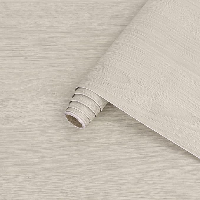 Arthome Light Oak Wood Peel and Stick Wallpaper 16.5" x 393" | Covers 46.8 sq ft.,Decorative Vinyl Film for Countertop,Cabinets,Shelf,Drawer Liner,Easy to Clean Removable Wall Covering by ArthomeWALLDECOR