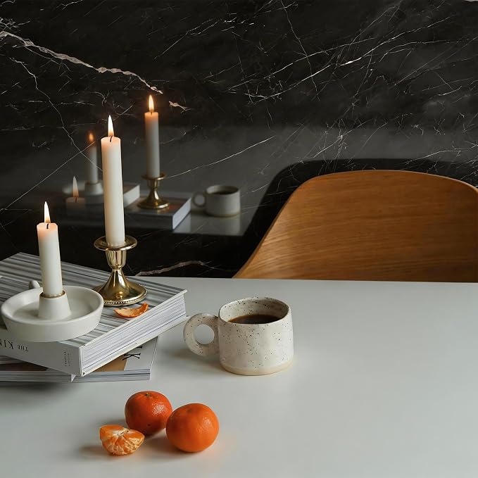 Marble Peel and Stick Waterproof Wall Paneling, 118" x 47" Black Marquina Glossy Finish Self-Adhesive Backsplash Tile Vinyl Wall Panel for Kitchen Bathroom Wall Decor, Covers 38.75 Sq. Ft. - Image 8