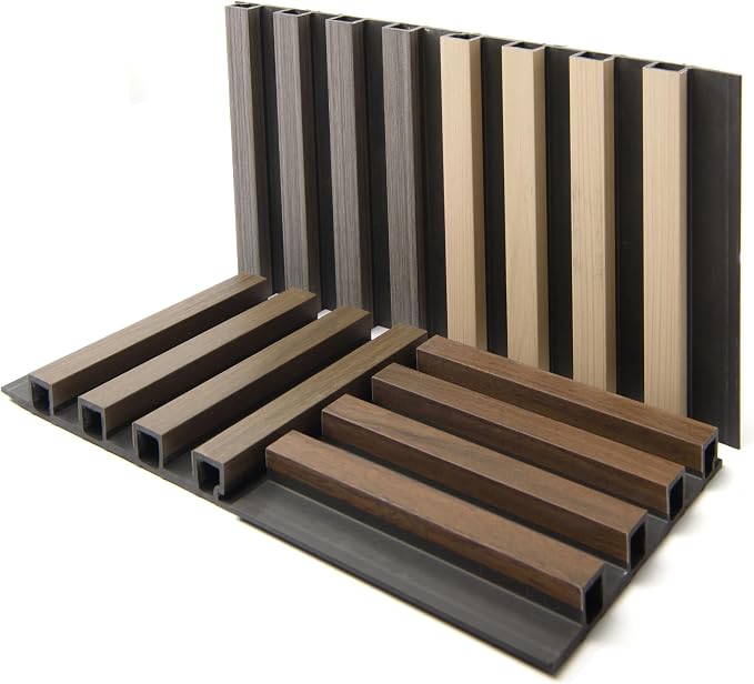 Art3d 6 x 6 in WPC 3D Fluted Wood Slat Wall Panel, Sample Packs - 4 Colors | Natural Wood Texture, Weather Resistant, Durable, Easy to Install, Eco-Friendly, Elegant Design, for Living Room, Bedroom - Image 3