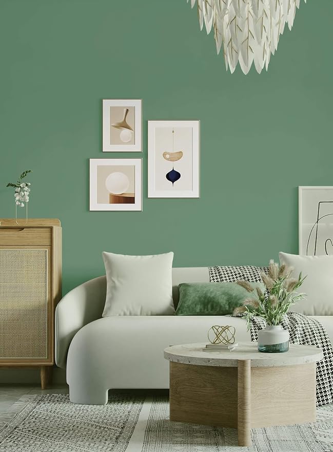 Dimoon 393''x17.7'' Green Peel and Stick Wallpaper Contact Paper Modern Self Adhesive Wall Paper Removable Renter Friendly Textured Solid Color Shelf Cabinet Vinyl Roll (393''x17.7'',Spring Green) - Image 5