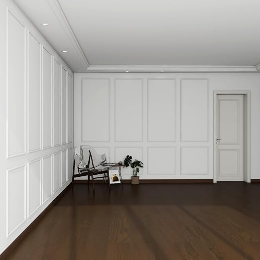 Pangda 10set Peel and Stick Wall Molding Kit 3D Premade, 24x54in | Accent Wall Moulding Kit, Wainscoting Panel, for Interior Decor, Ready to Assemble, Peel and Stick, Wainscoting Accent Panel by Pangda