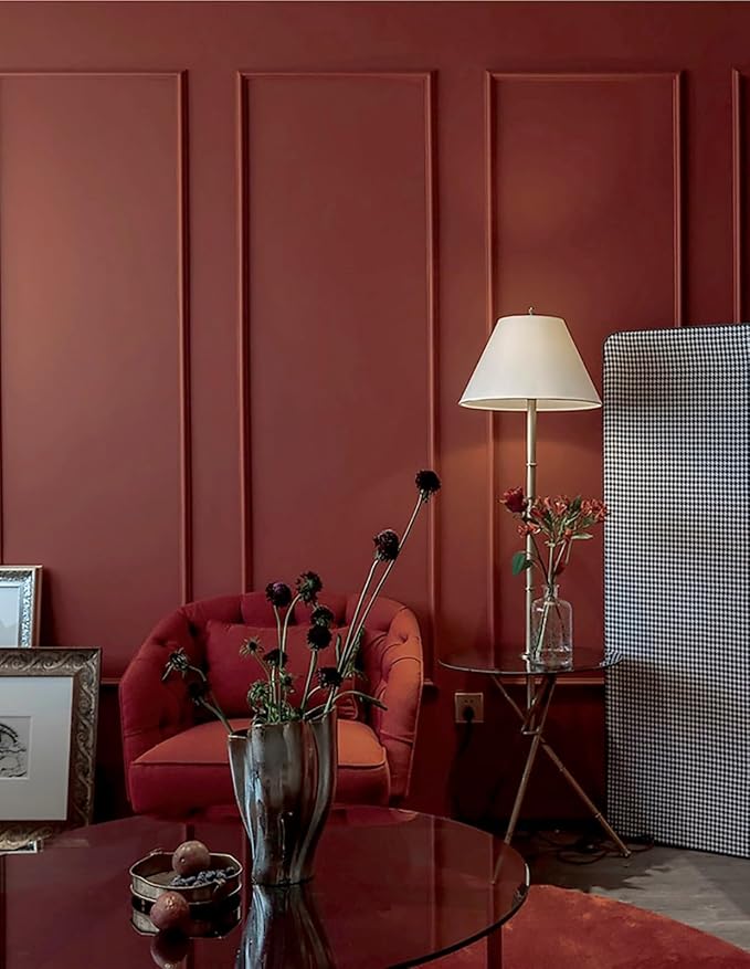 Dimoon 78.7''x17.7''Brick Red Peel and Stick Wallpaper Contact Paper Modern Self Adhesive Wall Paper Removable Textured Solid Color Shelf Cabinet Vinyl Roll (78.7''x17.7'',Brick Red) - Image 6