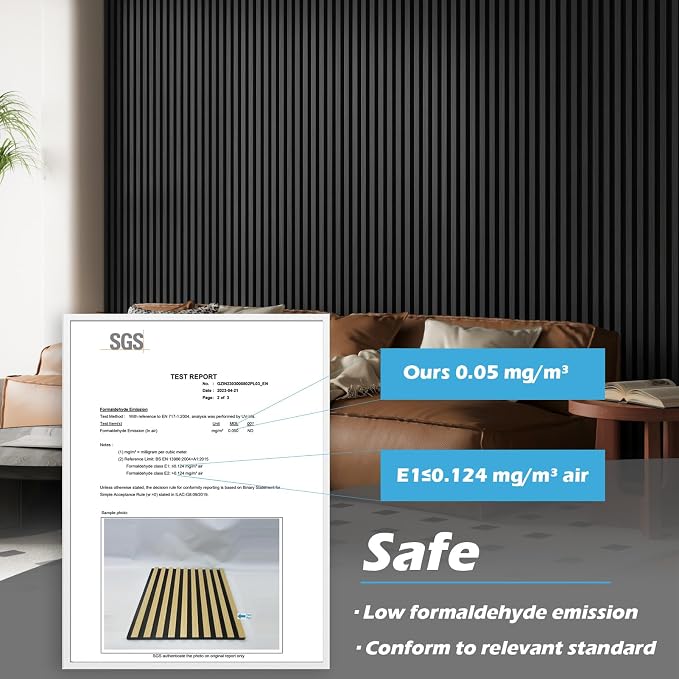 Art3d 3D Fluted Soundproof Wood Textured Slat Wall Panel, 4-Pack, Blackwood | 48 x 24 Inch, Noise Reduction, Durable, Sustainable, Moisture Resistant, Easy Mounting, Long Lasting, Home Decor, Office Use - Image 5