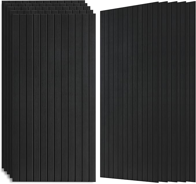 Acoustic Panels, 10 Pack Sound Proof Panels,47.2”x23.6”, Smoky | Simulated Wood Grain Finish Acoustic Wall Panels,Sound Dampening Panels,Sound Absorbing Panels for Office,Home Theater,Studio by AUTORIFIC
