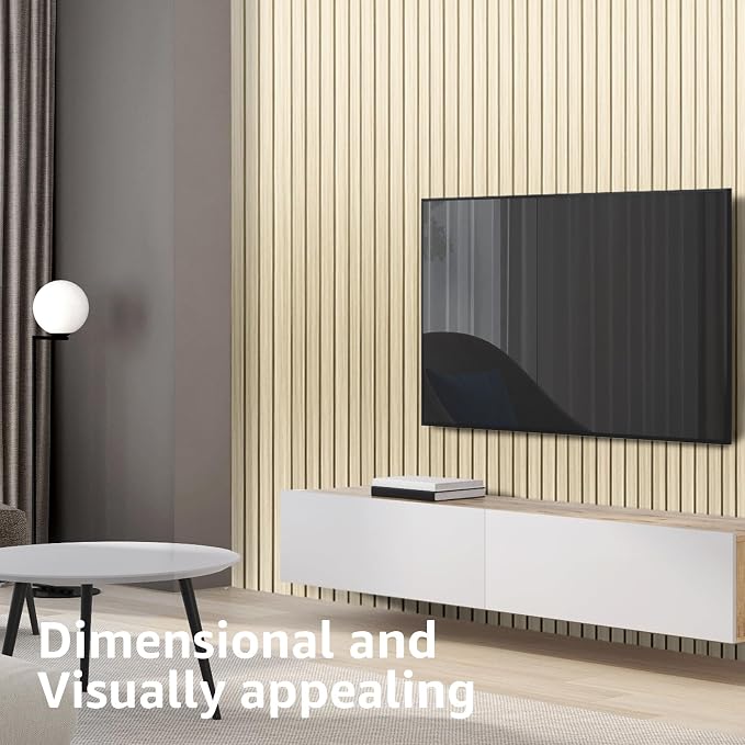 Art3d 96 x 6 Inch WPC 3D Wood Textured Slat Wall Panels, 8-Pack, Oak | Stylish Slat Design, Waterproof, Weather Resistant, Eco-Friendly, Long-Lasting, Easy to DIY, Ideal for Interior Wall, Bedroom - Image 3