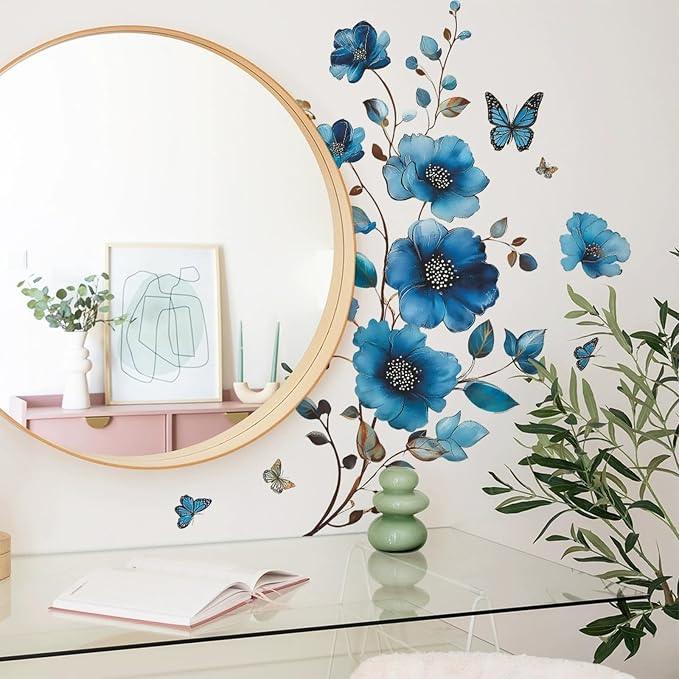 TUOKING Flowers Wall Stickers Decor,Removable Vinyl Wall Murals | Peel and Stick Modern Wall Art Decal Home Decor for Kitchen,Bedroom,Living Room - Image 4