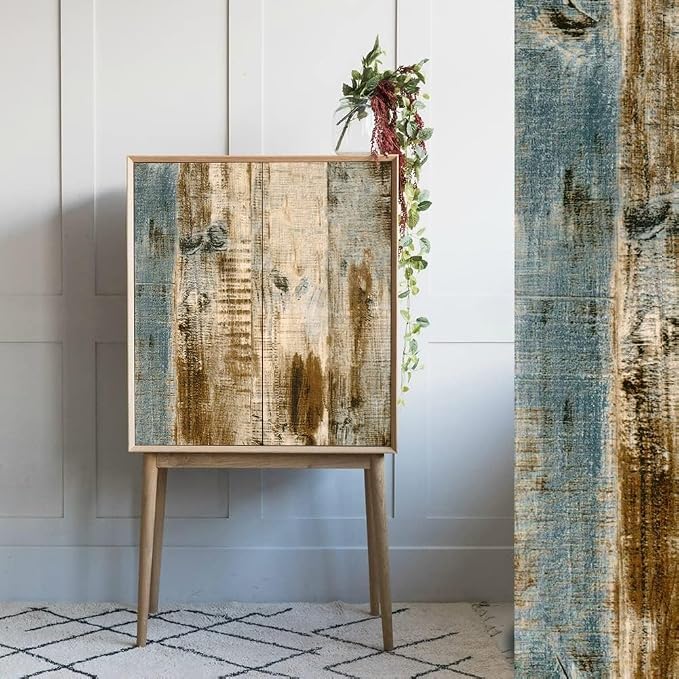Grey Wood Wallpaper 17.3"×400" Peel and Stick Wallpaper Self Adhesive Distressed Wood Wallpaper Reclaimed Faux Home Decoration Film Shelf Vinyl - Image 8