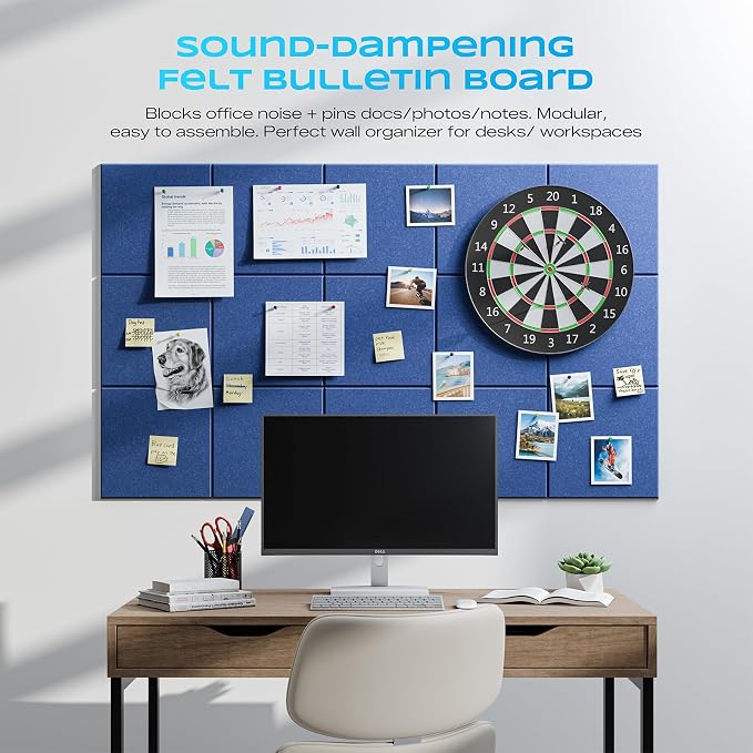 12 Pack Self-Adhesive Acoustic Panels, 12" X 12" X 0.4" High-Density Sound Proof Foam Panels for Walls, Soundproof Wall Panels for Home & Office (Sky Blue) - Image 4