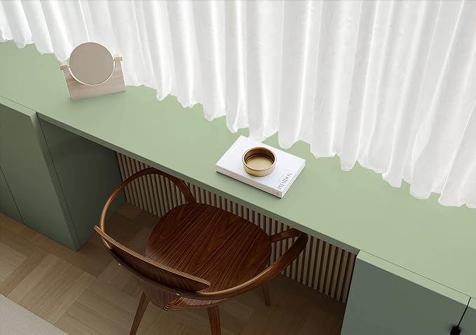 Dimoon 78.7''x17.3'' Green Skin Peel and Stick Wallpaper Contact Paper Modern Self Adhesive Wall Paper Removable Renter Friendly Textured Solid Color Vinyl Roll (78.7''x17.3'',Light Green Skin) - Image 3