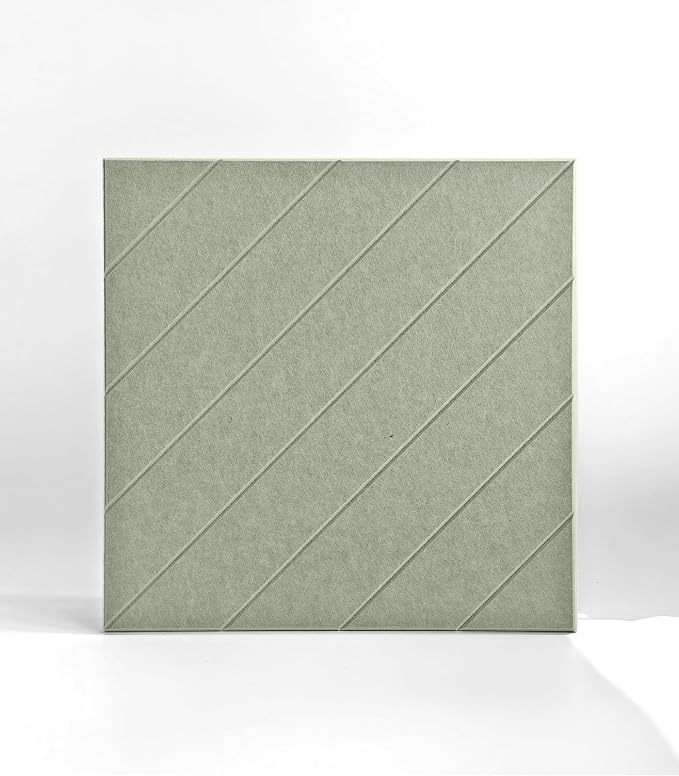 21.65" Large Square Acoustic Panels 4-Pack - Sound Absorbing Wall Panels, Noise Reducing Soundproof Decorative Felt Tiles for Home Office, Studio, Living Room - Sage - Image 2