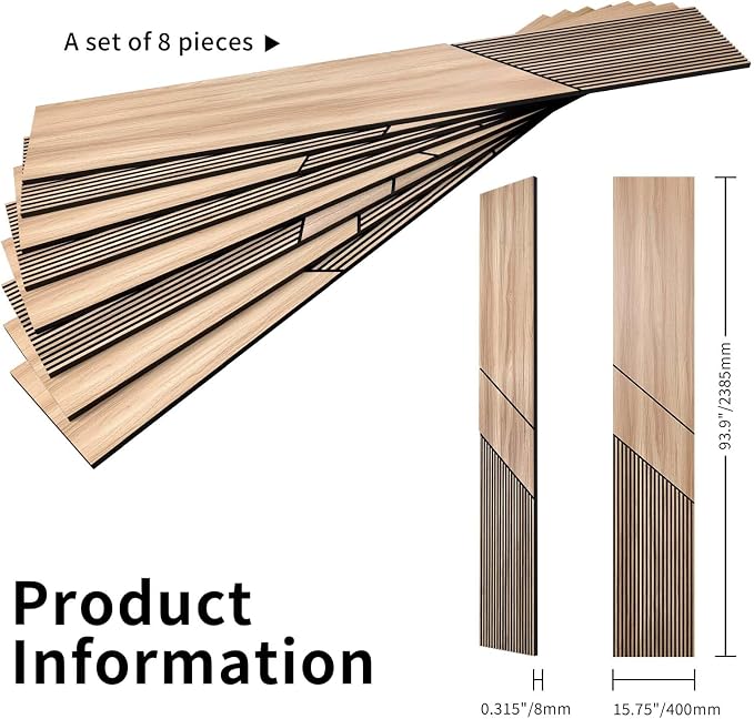 8-Pack Teak Wood Grain 3D Wall Panels with Adhesive, Peel and Stick PVC Wall Tiles for Accent Wall, Covers 82.15 Sq Ft for Luxury Living Room & Bedroom Decor - Image 4