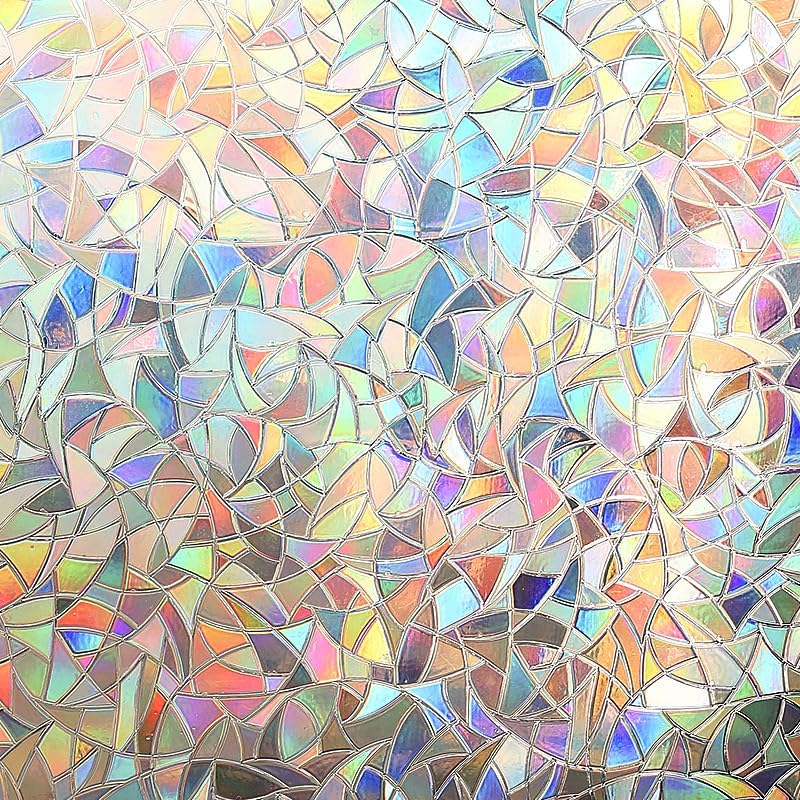 Stained Window Privacy Film,Rainbow Glass Cling，23.6" x 118" - Image 2