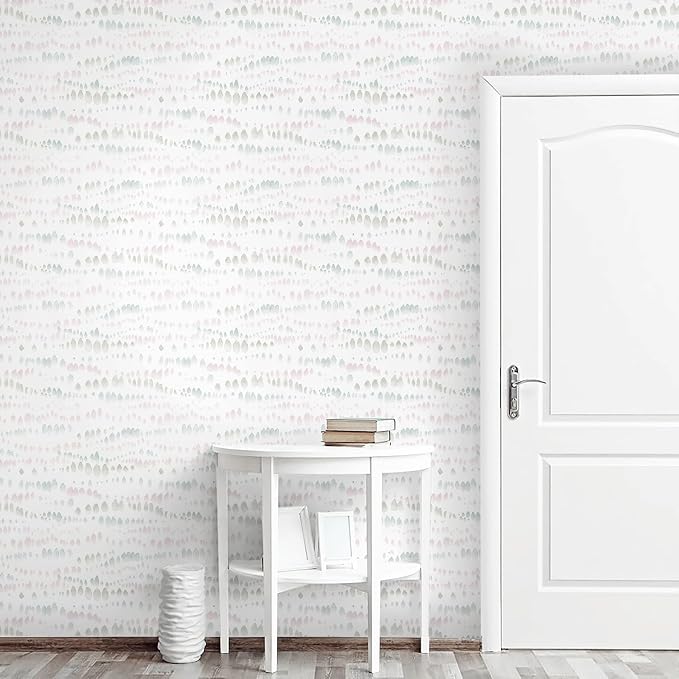 Heroad Boho Peel and Stick Wallpaper Pink/Colorful Contact Paper 17.3''x78.7'' Polka Dot Wall Paper Modern Removable Self Adhesive Wallpaper for Bathroom Kitchen Cabinet Waterproof Decor Vinyl Roll - Image 4