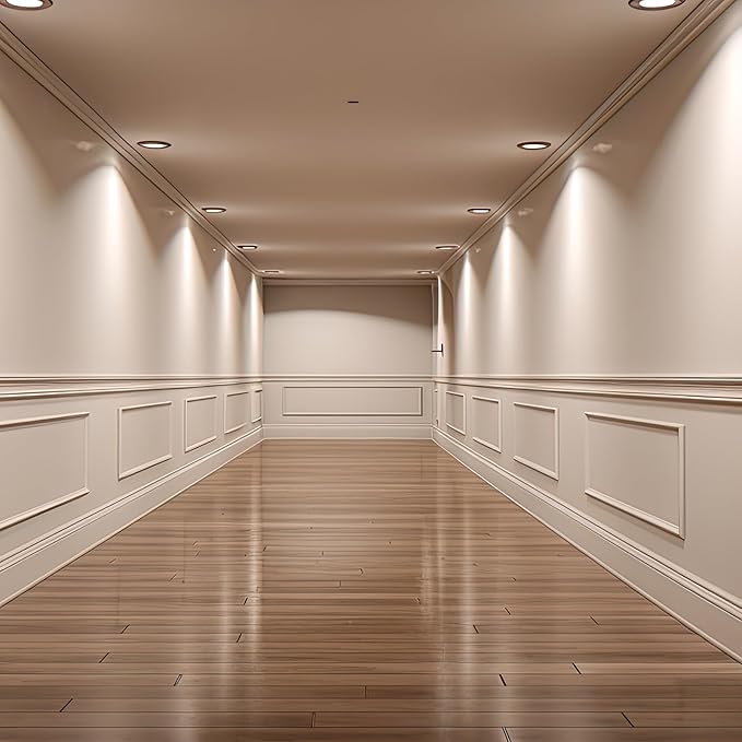Colingmill Accent Wall Molding Kit Premade Panel,6set,12x24in | Wainscoting Panels, Peel and Stick, Wall Moulding, 3D, White, Pre Cut Picture Frame Trim, for Walls Home Decoration - Image 6