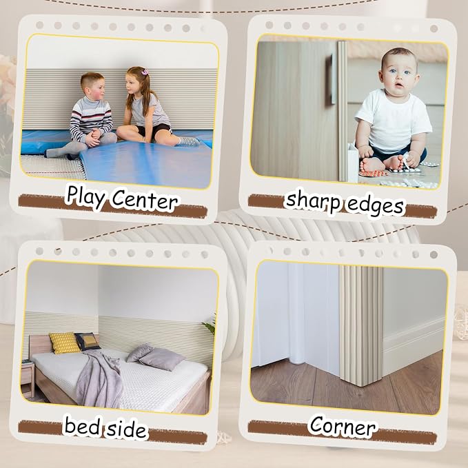 7.9 x 78.7 Inch Wall Padding for Kids, Light Gray, 1 Roll | Anti Collision Wall Padding Padded Wall Panels 3D DIY Headboard for Autism Playroom Nursery Bedroom Living Room Corner Guards - Image 6