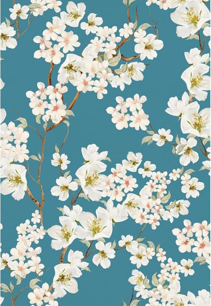 Main Street Peel and Stick Wallpaper Sheets, Magnolia Branches, 12-Pack | 11 x 16 in sheet size; Covers up to 14.67 sq ft; Eco-friendly paper material; No paste or additional adhesive required by MainStreet