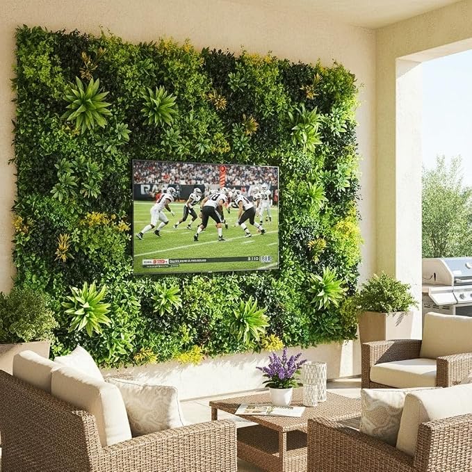 40" x 20" Artificial Grass Wall Panels, UV-Anti Greenery Backdrop Wall | Green Wall Decor for Indoor Outdoor, Garden Patio Balcony Ivy Privacy Screen Plant Wall, Boxwood Hedge Fence Panels - Image 6