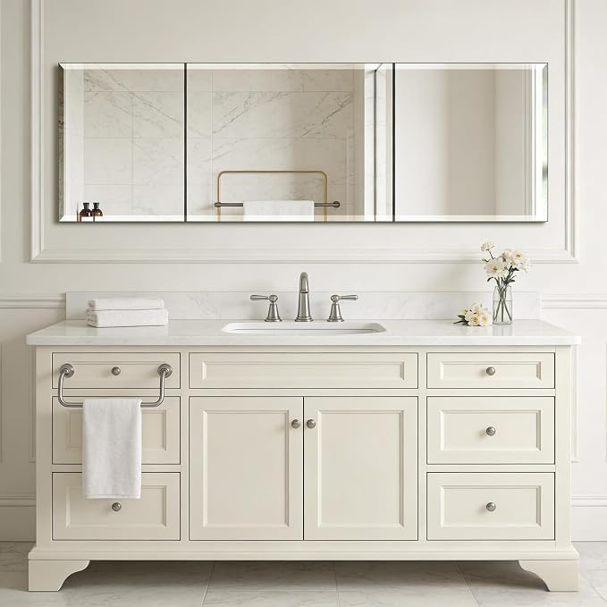 Frameless Full Length Mirror for Wall, 55x16 Inch Bathroom Vanity Mirror - Image 2