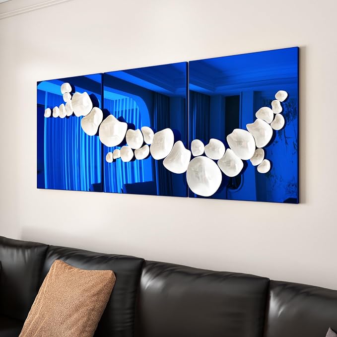 Blue Mirror Sticker for Walls Metallic Wallpaper Peel and Stick Flexible Wall Sticker Mirror Contact Paper Vinyl Wall Paper for Cabinets Drawers Countertops Table Appliance Refrigerators 15.75"x78" - Image 8
