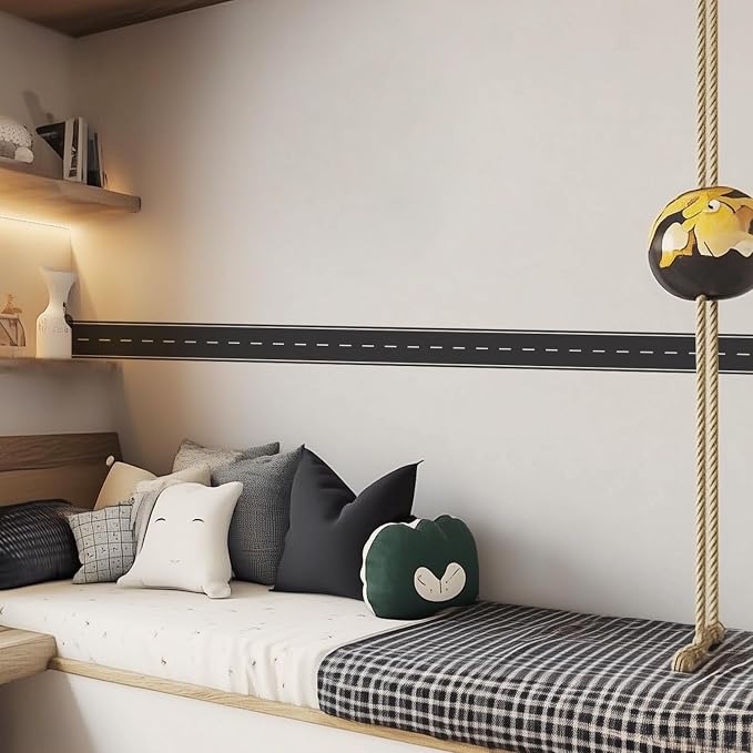 Wall Border Road Stickers Street Nursery Decor Boys Bedroom Decals Vehicle Removable Wallpaper Kids Room Vinyl Murals DIY Cute Decorations - Image 9