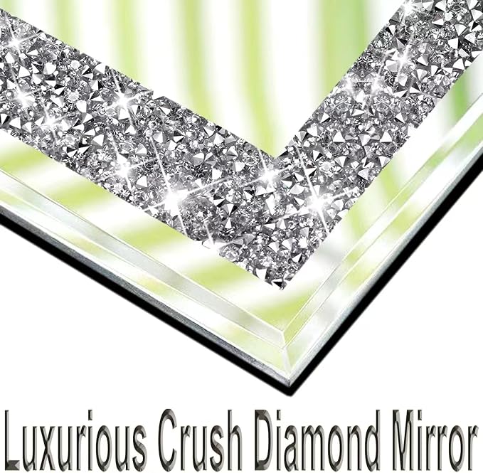 Crush Diamond Mirrors Wall Decor 6inch Mirror Tiles for Crafts, 8 Pack Square Silver Diamond Glass Mirrors for Home Wall Decor, Mosaics DIY. - Image 5