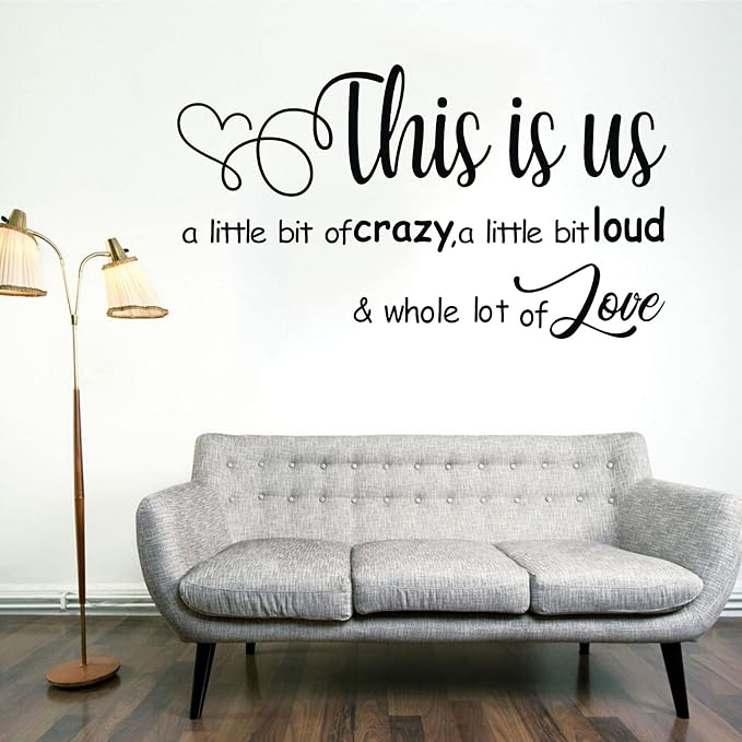 Wall Stickers, Family Letter Quote Water, Proof Home Decor Wall Sticker, Removable Vinyl Decal Art Mural for Living Room Bedroom-This is Us - Image 2